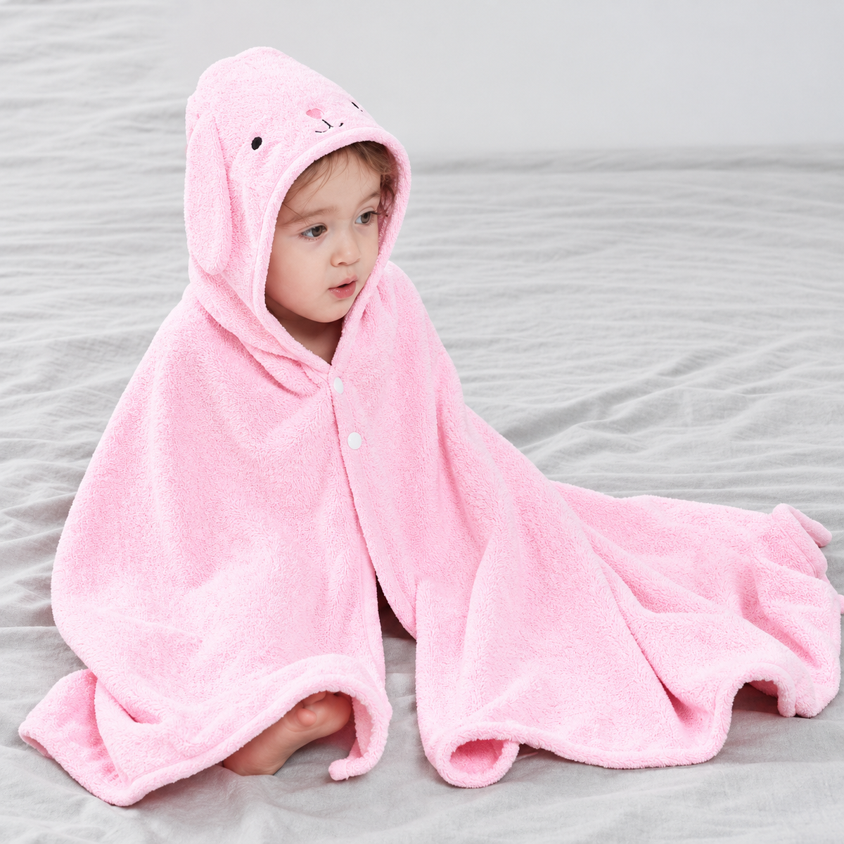 TidyPaw Baby Hooded Towel - Soft Animal Bath Towel for Kids