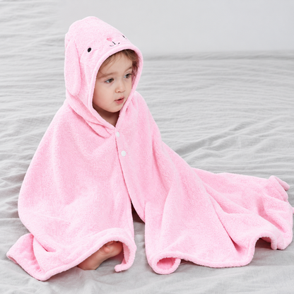 TidyPaw Baby Hooded Towel - Soft Animal Bath Towel for Kids
